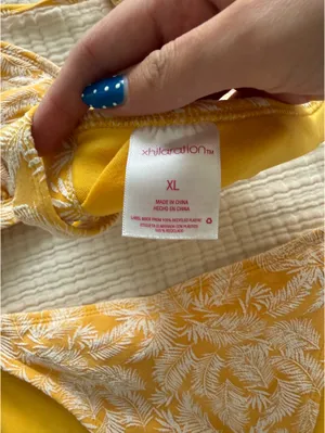 Xhilaration Bikini Set Yellow Floral thumbnail 2