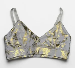 Werk Dancewear Golden Snake Foil Print Bra Top Size YXL/ women‎ XS thumbnail 1