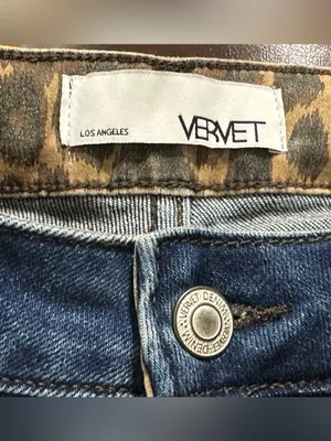 Vervet Flare Jeans Leopard Slit Size 26 thumbnail 9