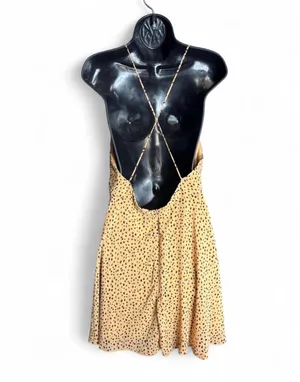 Forever 21 Cream/black Spaghetti strap lightweight dress Size L thumbnail 2