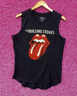 The Rolling Stones Classic Hot Lips Rock Tank Top L thumbnail 2