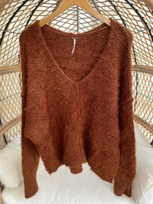 Free People Women’s Icing V Pull Over Sweater Size Medium thumbnail 4