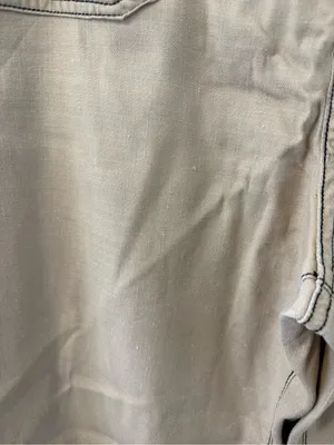 Maeve Colette Cropped Wide-Leg Pant Contrast-Stitch Linen Size 31 thumbnail 5