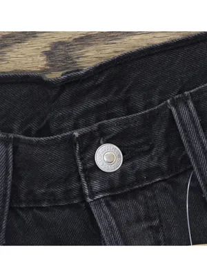 NWT Levi's 501 Original Distressed Button Fly Jean Shorts Jorts Lunar Black 30 thumbnail 8