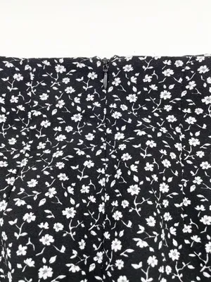John Galt Brandy Melville Cara Mini Skirt Black White Floral Print One Size Y2K thumbnail 9