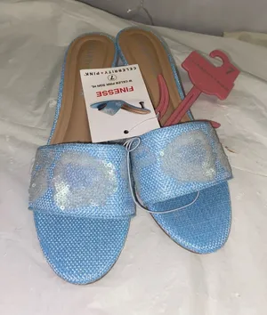 Finesse Light Blue Sequin Slide Mules Size 7 thumbnail 1