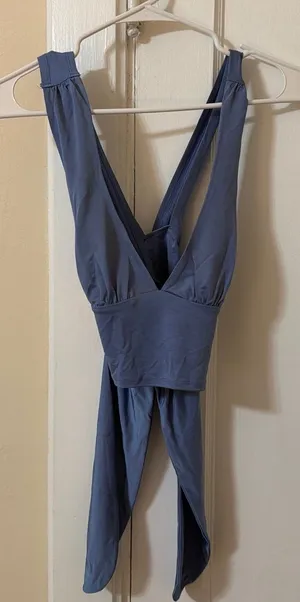 Blue crop top thumbnail 1