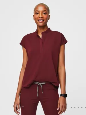 Figs Burgandy Livingston Pants NWOT size XS/P w/ Rafella Top size small nwot SET thumbnail 2