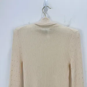 NEW J.Crew Featherweight Cashmere Turtleneck Sweater Rhinestones Buttercream S thumbnail 13