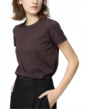 Uniqlo U Cotton Crew Neck T-Shirt NWT Dark Brown XS thumbnail 1
