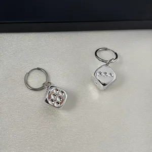 Dice Dangle Drop Earrings for Men Women Streetwear Hip Hop Punk Unisex Style thumbnail 3