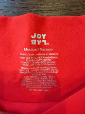 JoyLab Bright Red Circle Skirt with V-Front Waistband Size Medium - C72-015 thumbnail 2