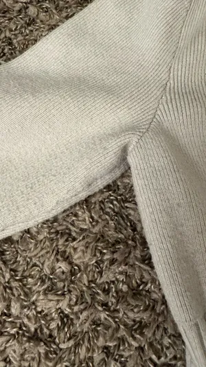 Pink Rose tan zip-up sweater  thumbnail 6