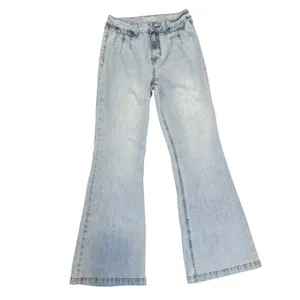 Rewash Super High Rise Vintage Flare Jeans Light Wash Pleated Front Size 7 28 thumbnail 2