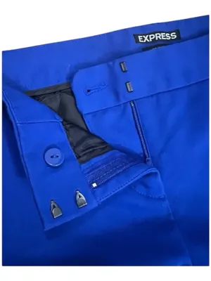 Express Columnist Cobalt Blue Ankle Dress Trousers Size 6R Pants Flat Front thumbnail 9