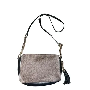 ✨MICHAEL KORS Ginny Brown Black logoed Crossbody Bag✨ thumbnail 4