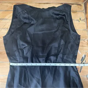 Lulus Classic Elegance Black Satin Sleeveless Mock Neck Maxi Dress thumbnail 8