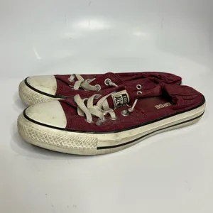 Converse sneakers with elastic back maroon‎ with silver size 6 thumbnail 3