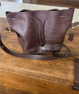 Vintage Coach Mahogany Lula Legacy Bucket Bag 9952 thumbnail 1