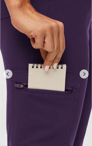 FIGS women's Purple Jam High Waisted Zamora - Petite Jogger Scrub Pant thumbnail 3