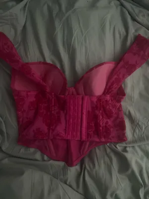 Body Rage Hot pink corset crop top thumbnail 5