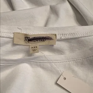 Madewell women’s Puff-Sleeve Drop-Shoulder Knit Oversized Top white Size XXS NWT thumbnail 7