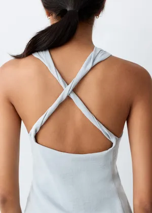 Mango Cross-Back Flowing Dress  thumbnail 3