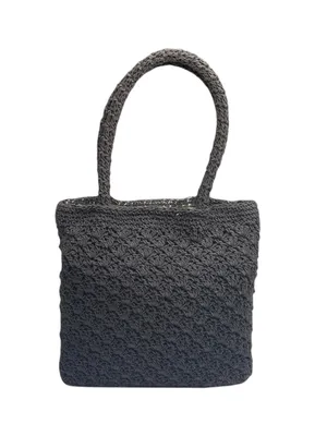 Express Paris 𖣴 Top Handle Woven Crochet Mini Handbag Bag 𖤗 Espresso Brown 𖤗 thumbnail 3