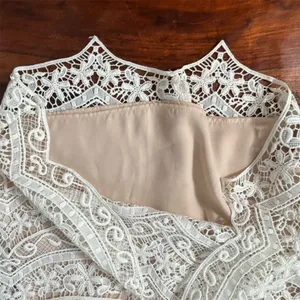 Lavender Brown Women's White Lace Mini Dress Sleeveless Party/Cocktail S‎ thumbnail 2