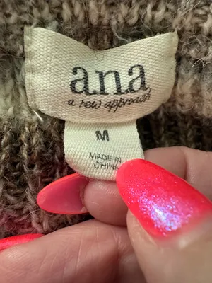 a.n.a Striped Crewneck Sweater in Brown, Cream, and Light Blue thumbnail 8