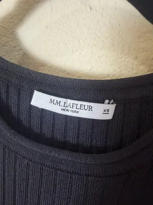 M.M. LaFleur Black Ribbed Knit Sleeveless Top Size XS thumbnail 4