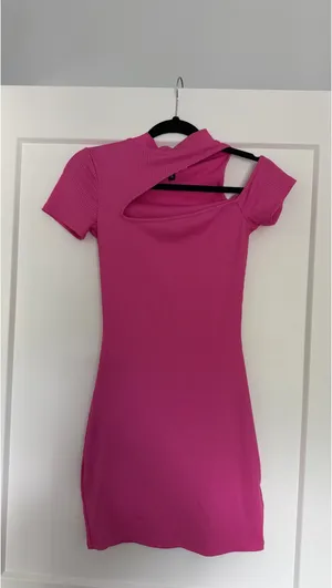 Hot Pink Cutout Mini Dress thumbnail 2