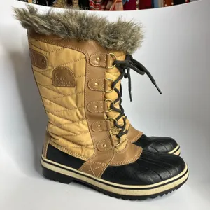 Sorel Tofino ll waterproof snow boots tan black winter women's‎ size 8.5 trendy thumbnail 2