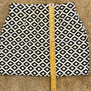 || Black and white print mini skirt thumbnail 6