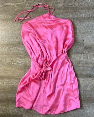 Amanda Uprichard Silk Pink Marrone Dress Size Medium thumbnail 1