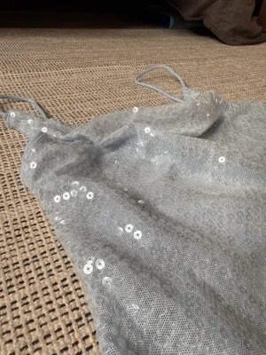 Amazon Blue Sequin Tank Top thumbnail 4