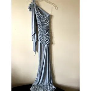 Oh Polly Annelise Premium Jersey One Shoulder Gown Maxi Dress Powder Blue XS New thumbnail 7