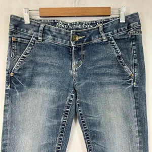 Converse One Star Trinity Boot Jeans Women 30 Low‎ Rise Y2K Indie Grunge Western thumbnail 3