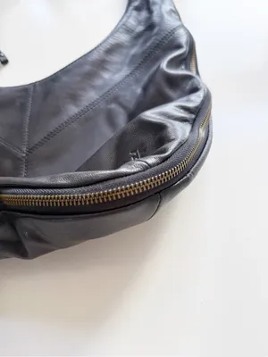 Frye Gina Black Leather Hobo Bag thumbnail 5