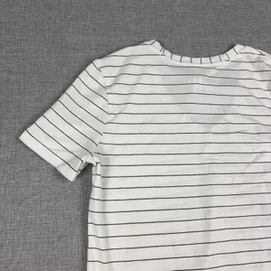 Lululemon Striped Shirt Womens 2 White V-Neck Short Sleeve Pima Cotton Top thumbnail 12