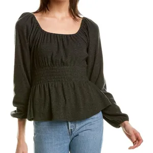 MADEWELL Smocked Peasant Top Womens Size Regency Milkmaid Cottagecore Whimsical thumbnail 1