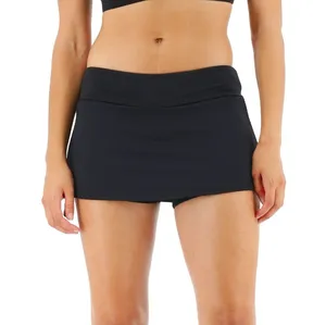 TYR Womens Durafast Elite Solid Della Skort Adjustable Ties UPF 50+ Black M/8 thumbnail 1