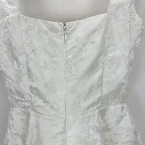 Lulus Radiant Flair Ivory Floral Jacquard Bustier Skort Romper Bridal XS NWT thumbnail 12