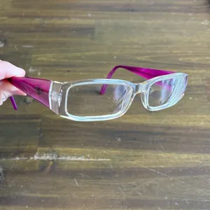 Ray-Ban Eye Glasses Clear Fram Pink Purple Reading thumbnail 2