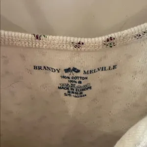 Brandy Melville White Floral Camisole size S‎ EUC thumbnail 2