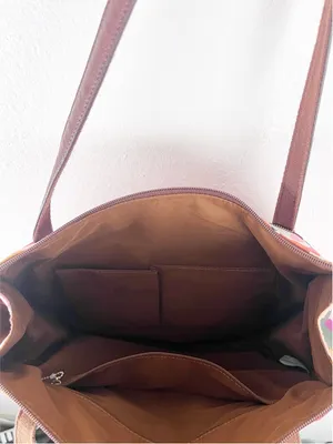 FOSSIL Jenna Floral Double Shoulder Straps Canvas Tote Bag thumbnail 8