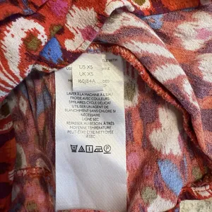 Anthropologie Robin Mini Dress XS‎ Red Pink Babydoll Floral Ruffled Tiered Fairy thumbnail 7