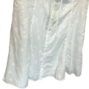WAYF A-Line Embroidered Button White Dress XL NEW Bridal Shower #200 thumbnail 6