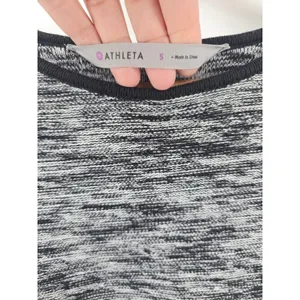 Athleta Sweater Dress Womens Small Gray Black Space‎ Dye Knit Mini Long Sleeve thumbnail 2