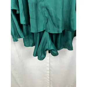 Hello Molly Forest Green Sunrise Memories Ruffle Mini Dress Romper Sz.L/US 8 NWT thumbnail 14